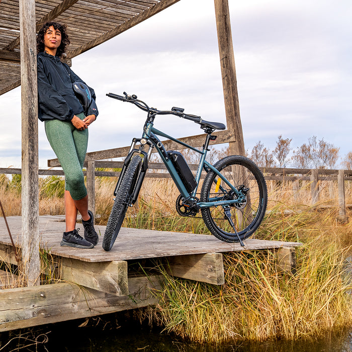 Bicicletă electrică de munte Cecotec e-Xplore e-bike, 250 W, autonomie de până la 55 km, roți de 27,5″