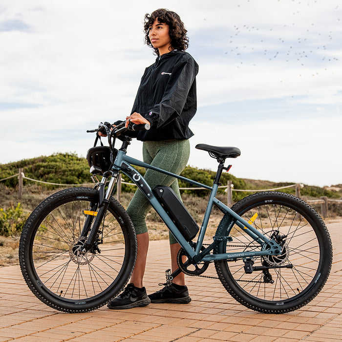 Bicicletă electrică de munte Cecotec e-Xplore e-bike, 250 W, autonomie de până la 55 km, roți de 27,5″