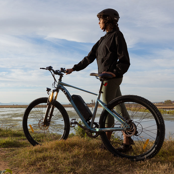 Bicicletă electrică de munte Cecotec e-Xplore e-bike, 250 W, autonomie de până la 55 km, roți de 27,5″