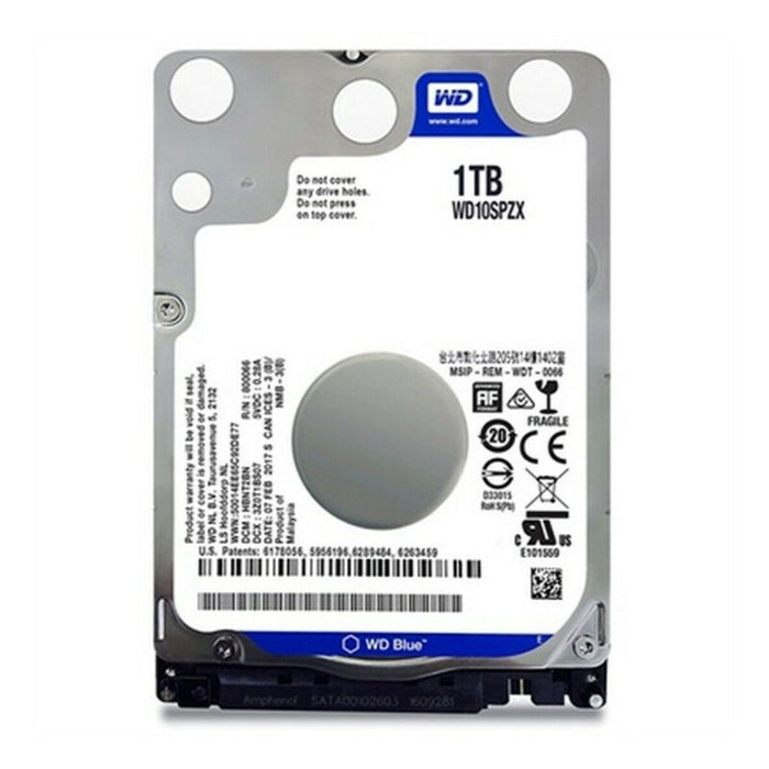 Hard Disk Western Digital WD10SPZX 1 TB 5400 rpm 2,5" 1 TB 1 TB HDD 1 TB SSD 2,5"