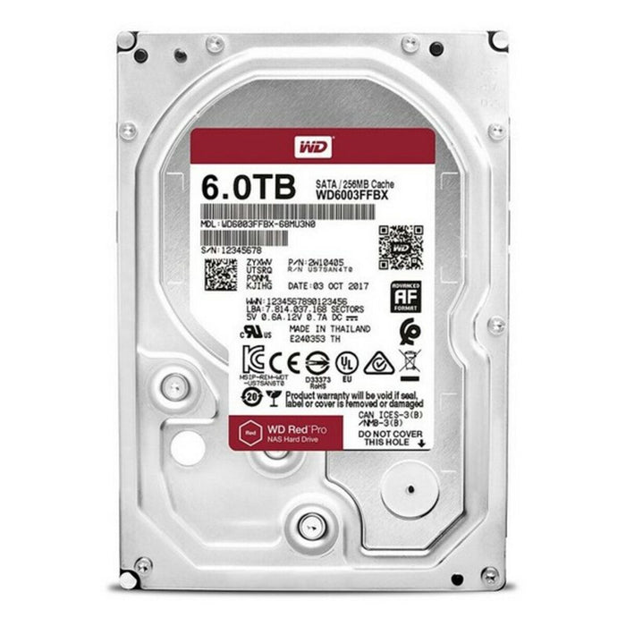 Hard Disk Western Digital WD6003FFBX 6 TB 3.5" SATA III 6 TB 3,5"