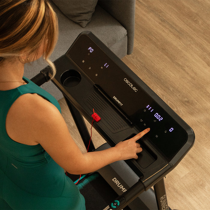 Bandă de alergare pliabilă Cecotec DrumFit WayHome 1000 Runner Sprint, 600 W, 12 programe, suprafață 100 × 40 cm