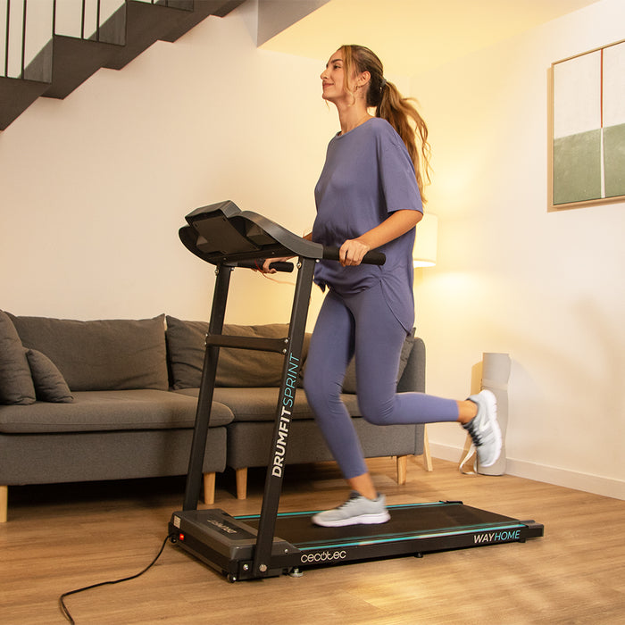 Bandă de alergare Cecotec DrumFit WayHome 1000 Sprint, 600 W, 12 programe, suprafață 100 × 40 cm
