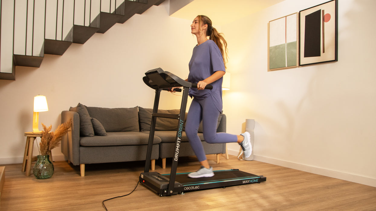 Bandă de alergare Cecotec DrumFit WayHome 1000 Sprint, 600 W, 12 programe, suprafață 100 × 40 cm