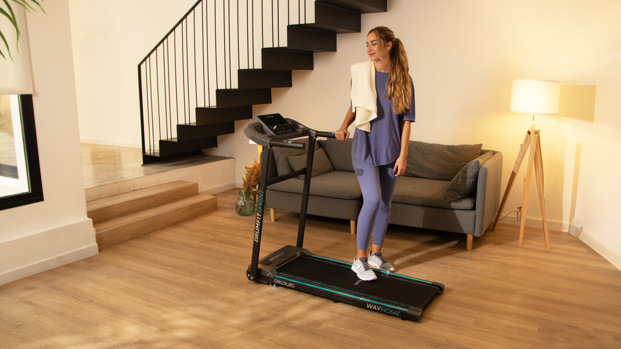 Bandă de alergare Cecotec DrumFit WayHome 1000 Sprint, 600 W, 12 programe, suprafață 100 × 40 cm
