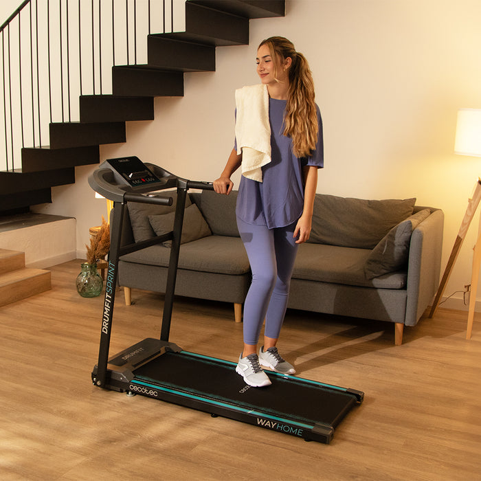Bandă de alergare Cecotec DrumFit WayHome 1000 Sprint, 600 W, 12 programe, suprafață 100 × 40 cm