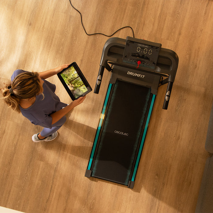Bandă de alergare Cecotec DrumFit WayHome 1000 Sprint, 600 W, 12 programe, suprafață 100 × 40 cm