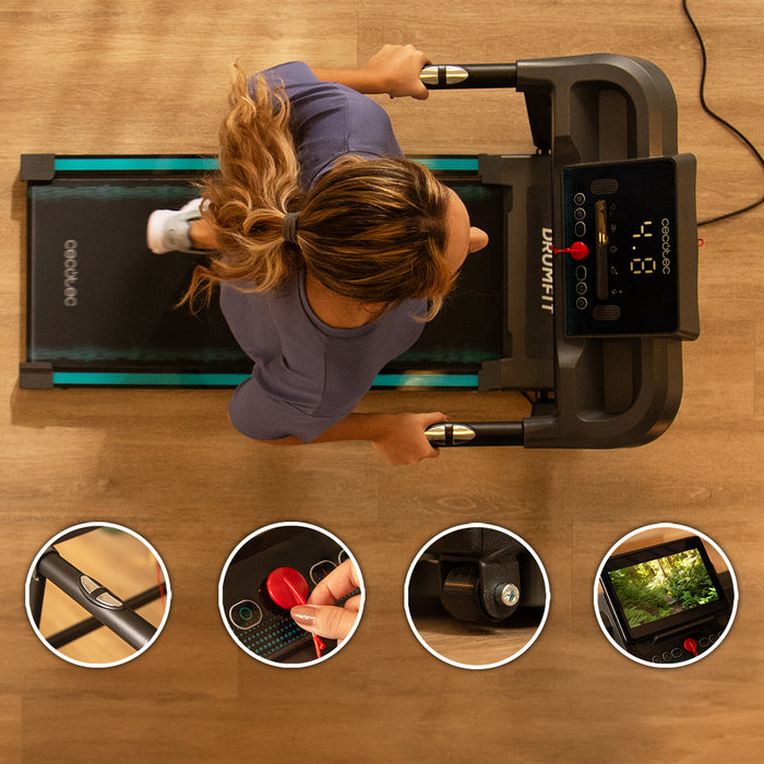 Bandă de alergare Cecotec DrumFit WayHome 1000 Sprint, 600 W, 12 programe, suprafață 100 × 40 cm