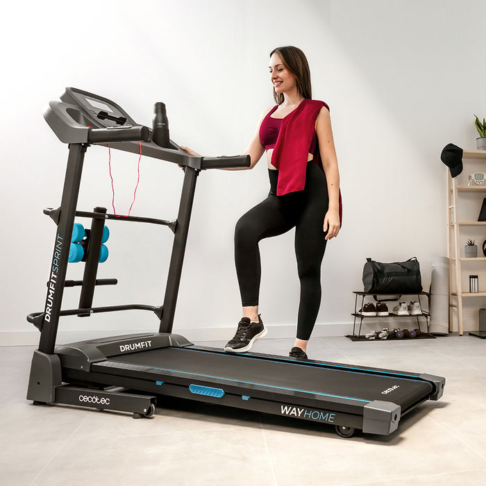 Bandă de alergare Cecotec DrumFit WayHome 1700 Sprint, 1100 W, 17 km/h, 12 programe