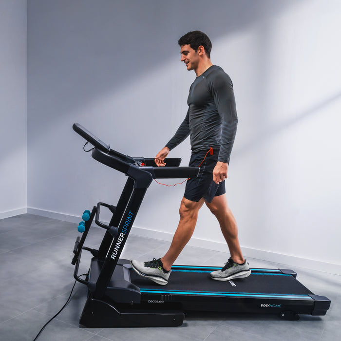 Bandă de alergare Cecotec DrumFit WayHome 1800 Runner Sprint, 2200 W, 18 km/h, 12 programe