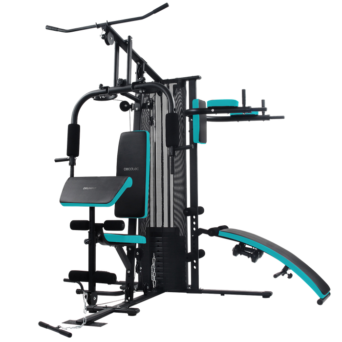 Stație multifuncțională de antrenament Cecotec Drumfit HomeGym 2000 Double, 65 kg, 2 posturi, 210 × 195 × 222 cm