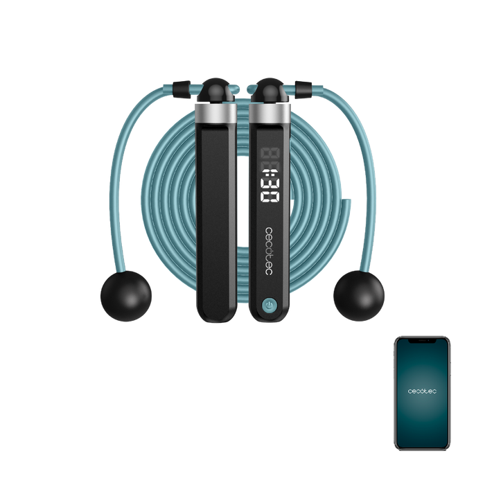Coardă de sărit smart Cecotec Drumfit SmartComba 3000 Connected, 3 moduri, cablu de 3 m, afișaj LED
