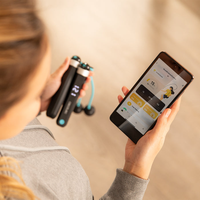 Coardă de sărit smart Cecotec Drumfit SmartComba 3000 Connected, 3 moduri, cablu de 3 m, afișaj LED