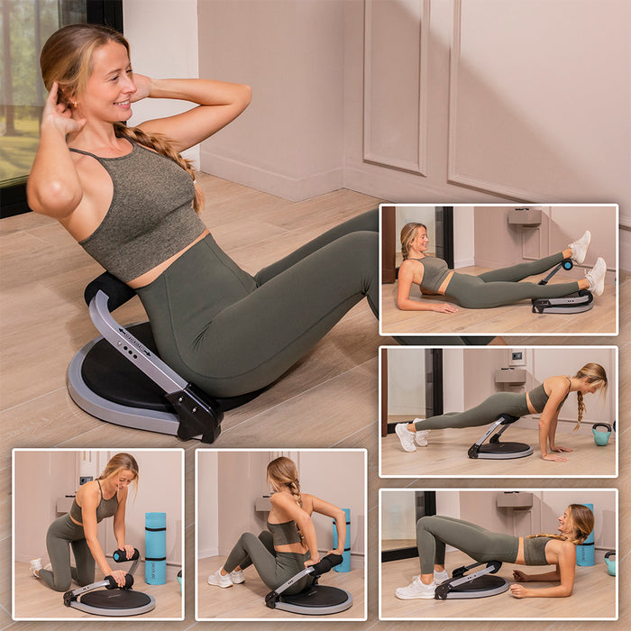 Platformă de antrenament abdominal Cecotec Drumfit MultiTrain 6000, 6 exerciții, 4 niveluri de intensitate, pliabilă