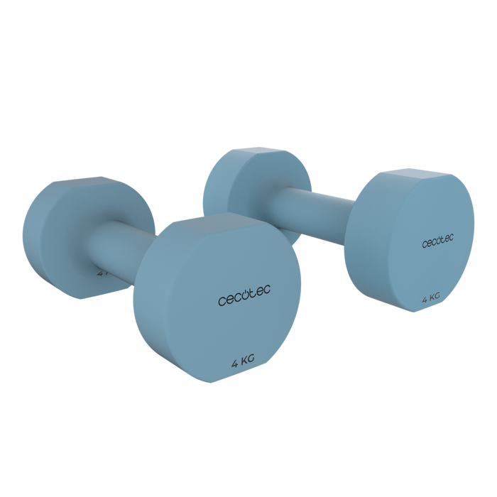 Set de gantere Cecotec Drumfit 400 DoubleNeo, 2 x 4 kg, strat antiderapant din neopren