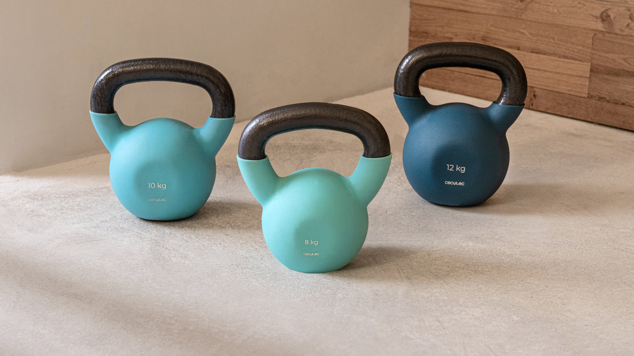 Kettlebell Cecotec Drumfit KettleBell 8000 Neo, 8 kg, înveliș din neopren, mâner ergonomic