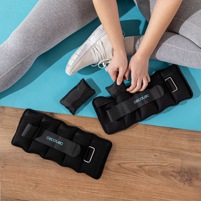 Greutăți pentru glezne și încheieturi Cecotec Drumfit AnkelBell 2500 Neo, 5 kg, reglabile 0,5–2,5 kg