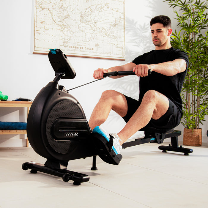 Aparat de vâslit cu rezistență magnetică Cecotec Drumfit Rower 9000 Regatta, volantă 9 kg, 8 niveluri, 54 × 180 × 80 cm