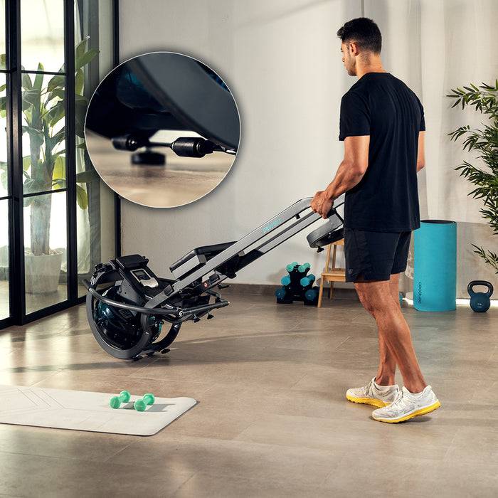 Aparat de vâslit cu apă Cecotec Drumfit Rower 20000 Neptuno, rezervor de 11 l, 67 × 197 × 73 cm