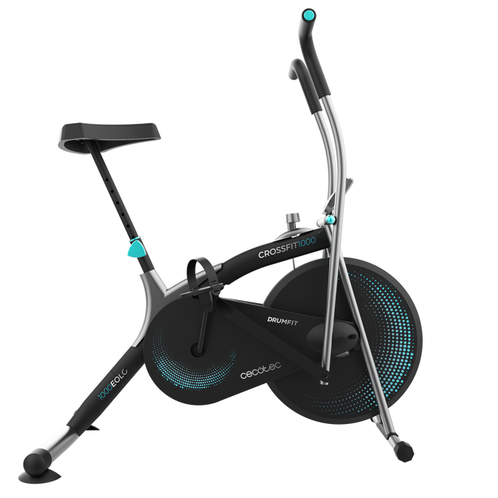 Bicicletă fitness cu rezistență la aer Cecotec Drumfit WOD Rider 1000 Eolo, 58,5 × 107 × 110 cm, 16 kg, ecran LCD