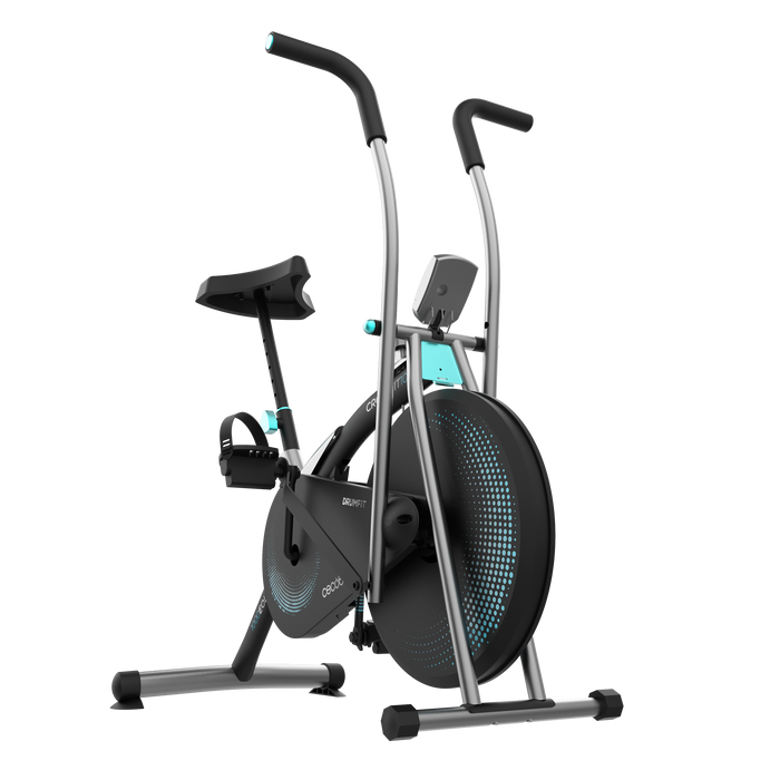 Bicicletă fitness cu rezistență la aer Cecotec Drumfit WOD Rider 1000 Eolo, 58,5 × 107 × 110 cm, 16 kg, ecran LCD