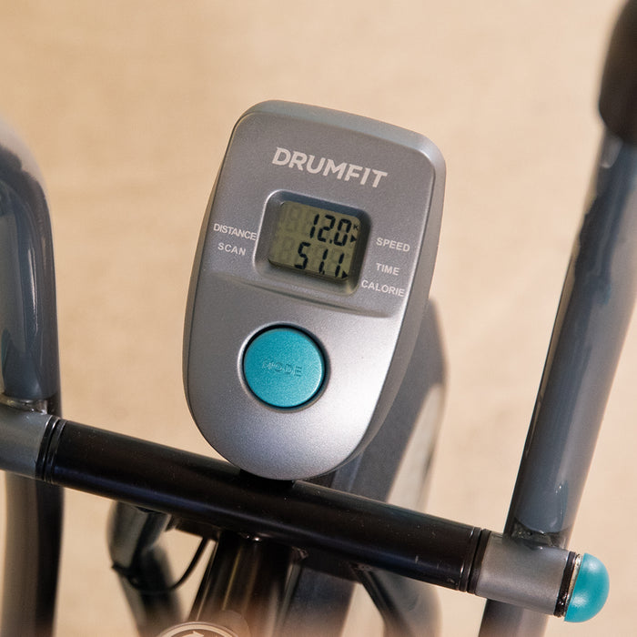Bicicletă fitness cu rezistență la aer Cecotec Drumfit WOD Rider 1000 Eolo, 58,5 × 107 × 110 cm, 16 kg, ecran LCD