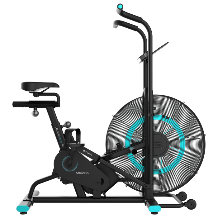 Bicicletă fitness cu rezistență la aer Cecotec Drumfit WOD Rider 3000 Eolo, ventilator 62 cm, 61 × 130 × 134 cm, 120 kg