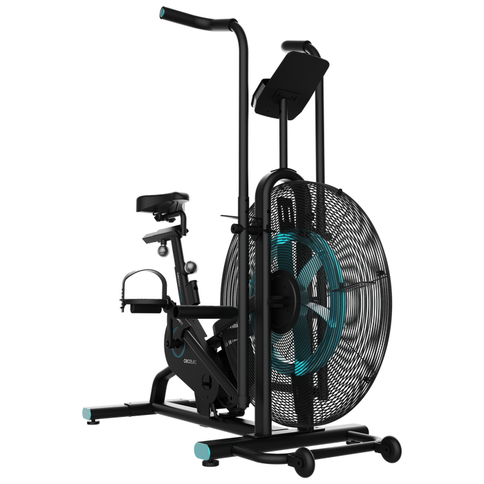 Bicicletă fitness cu rezistență la aer Cecotec Drumfit WOD Rider 3000 Eolo, ventilator 62 cm, 61 × 130 × 134 cm, 120 kg