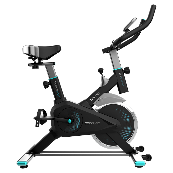 Bicicletă fitness indoor Cecotec DrumFit Indoor 6000 Compact, volantă de 6 kg, 44 × 85 × 109 cm, afișaj LCD