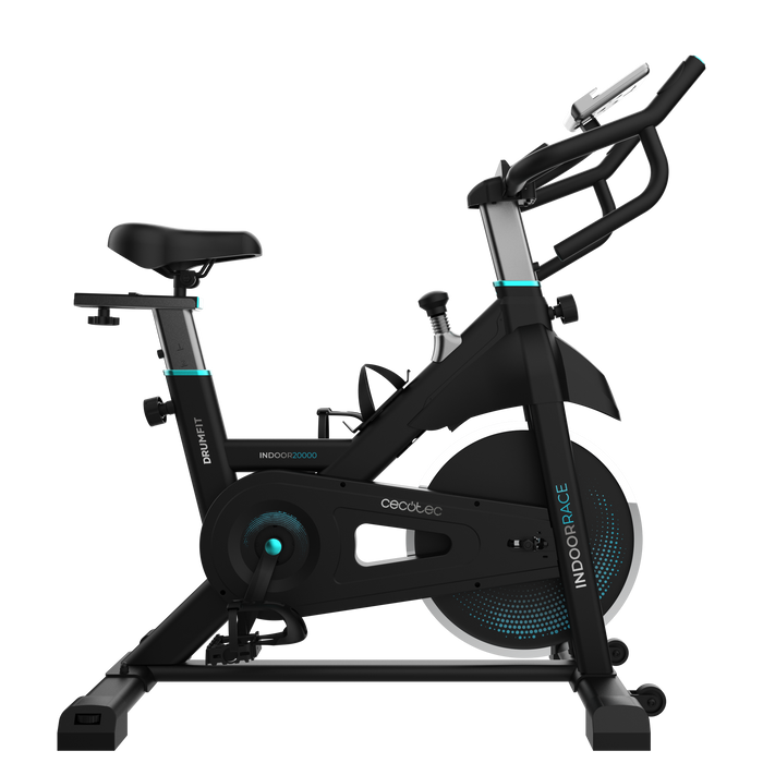 Bicicletă de spinning Cecotec DrumFit Indoor 20000 Race, volantă de 20 kg, afișaj LCD, greutate maximă 120 kg