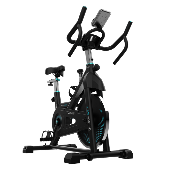 Bicicletă de spinning Cecotec DrumFit Indoor 20000 Race, volantă de 20 kg, afișaj LCD, greutate maximă 120 kg