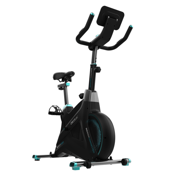Bicicletă indoor Cecotec DrumFit Indoor 10000 MagnoMotor Connected, volantă 10 kg, rezistență magnetică, afișaj LCD