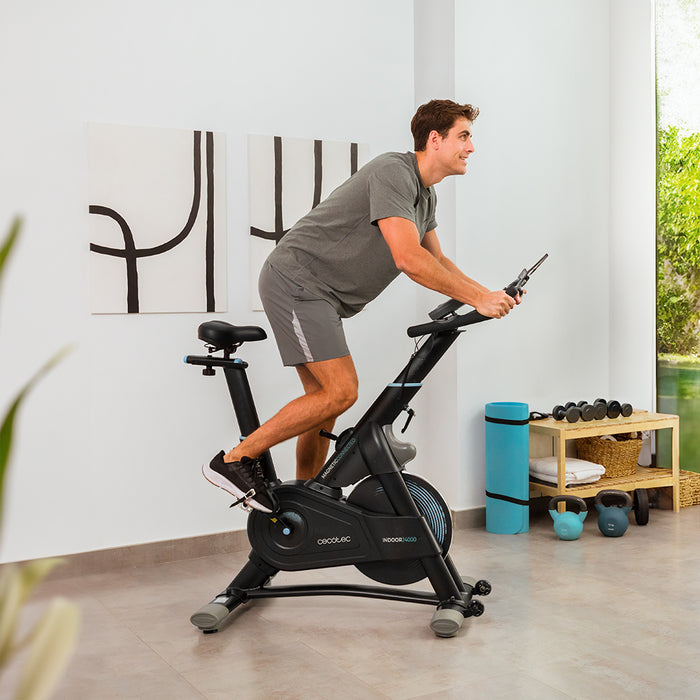 Bicicletă fitness indoor Cecotec DrumFit Indoor 24000 Magnetic Connected, volantă 24 kg, 8 niveluri, 51 kg