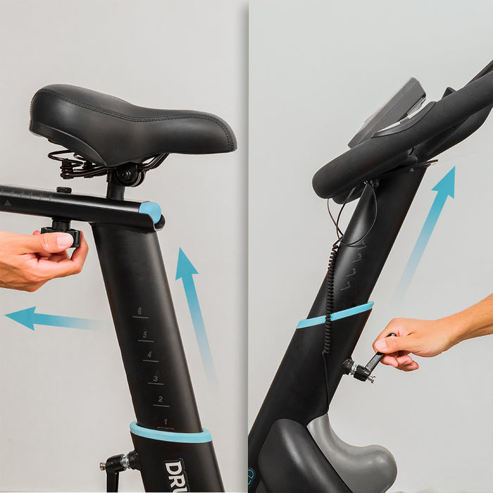 Bicicletă fitness indoor Cecotec DrumFit Indoor 24000 Magnetic Connected, volantă 24 kg, 8 niveluri, 51 kg