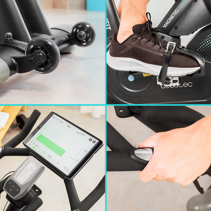 Bicicletă fitness indoor Cecotec DrumFit Indoor 24000 Magnetic Connected, volantă 24 kg, 8 niveluri, 51 kg