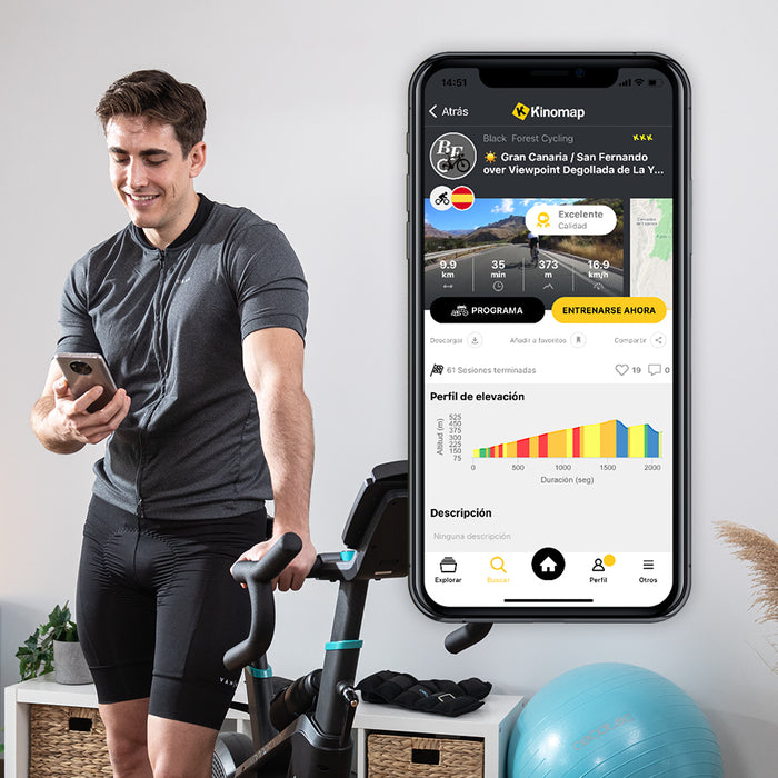 Bicicletă fitness indoor Cecotec DrumFit Indoor Eolo, volantă de 6 kg, 14 programe, 32 niveluri