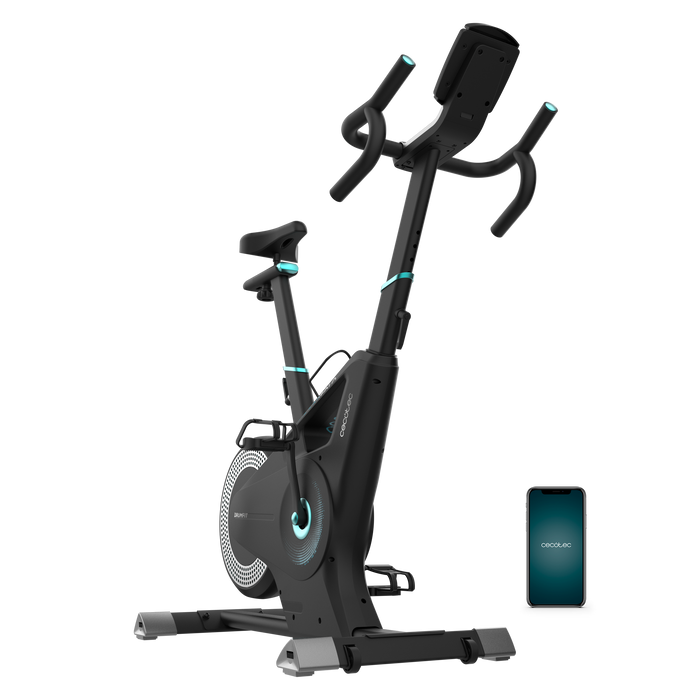 Bicicletă fitness indoor Cecotec DrumFit Indoor Eolo, volantă de 6 kg, 14 programe, 32 niveluri