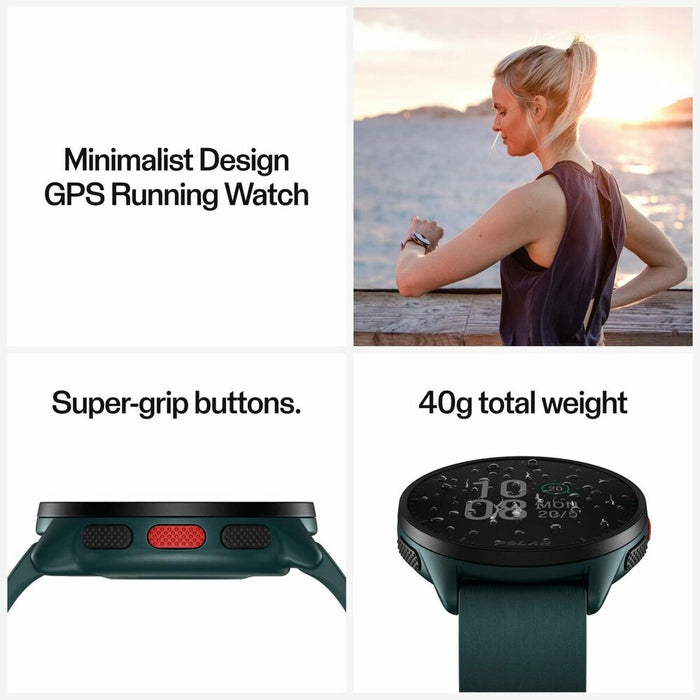 Smartwatch cu Podometru Running Polar Pacer 45 mm Verde