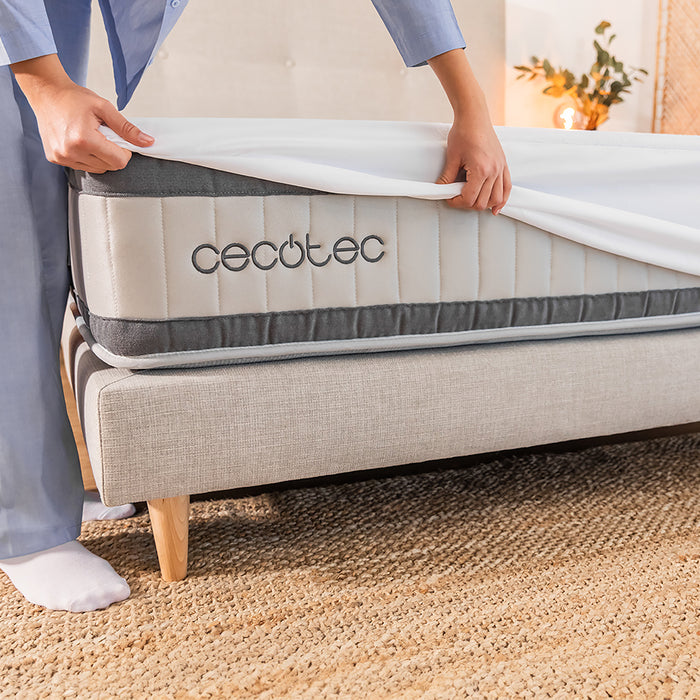 Protecție pentru saltea Cecotec Flow ProtectMattress 1000 (150), 150 × 200 cm, impermeabilă, albă