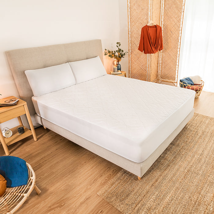 Protecție pentru saltea Cecotec Flow ProtectMattress 1000 CloudSense (150), 150 × 200 cm, 130 g/m², albă