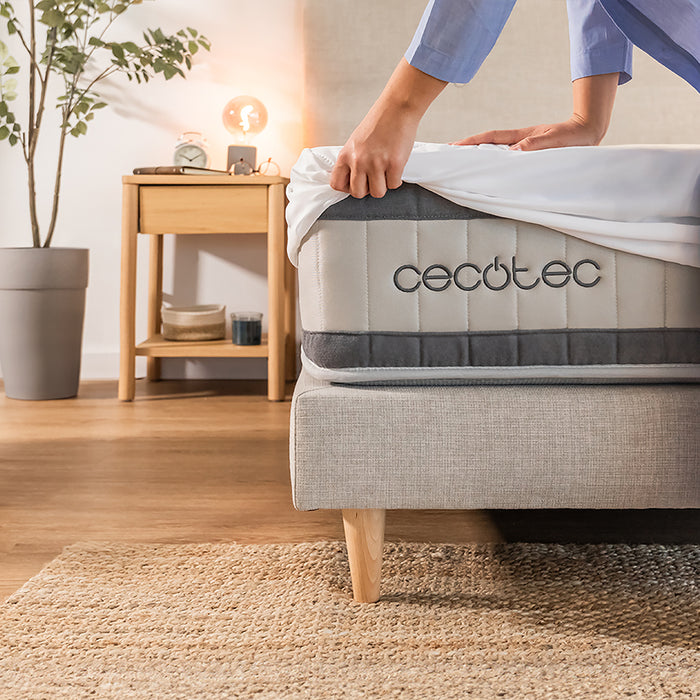 Protector de saltea Cecotec Flow ProtectMattress 2000 CloudCotton (180), 180 × 200 cm, bumbac 100%, umplutură 250 g/m²