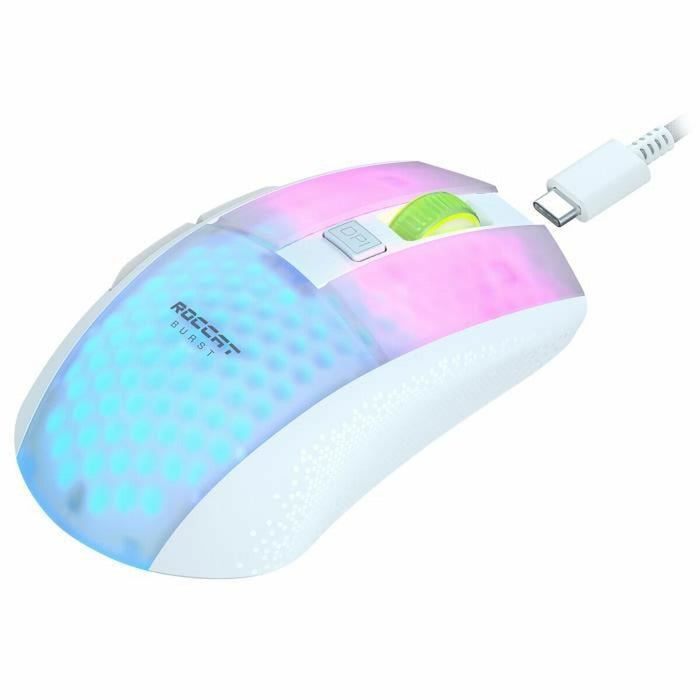 Mouse Roccat Burst Pro Air Bluetooth Alb Gaming Lumini LED