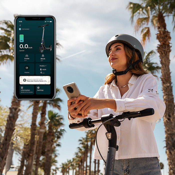 Trotinetă electrică Cecotec Bongo D20 XL Connected, 630 W, autonomie 20 km, roți de 10 in