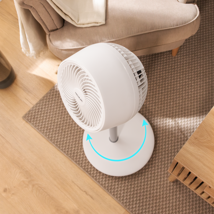 Ventilator cu picior Cecotec EnergySilence 900 Cyclone, 35 W, 3 trepte, 34 × 34 × 84 cm, alb