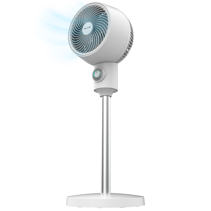Ventilator cu picior Cecotec EnergySilence 900 Cyclone, 35 W, 3 trepte, 34 × 34 × 84 cm, alb