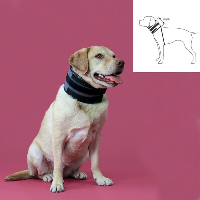 Guler cervical pentru câini KVP Negru (13-48 cm)