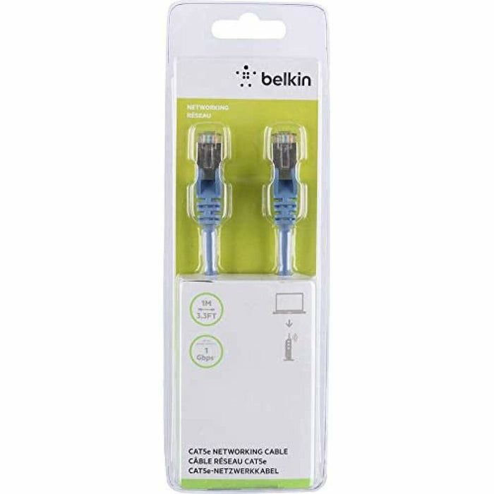 Cablu de Rețea Rigid UTP Categoria 5e Belkin A3L793BT01MBLHS Gri Albastru 1 m 1 Unități