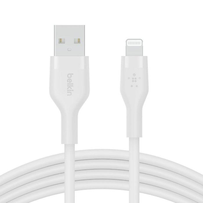 Cablu USB la Lightning Belkin CAA008BT2MWH Alb 2 m