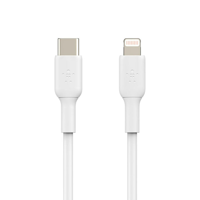 Cablu USB-C la Lightning Belkin CAA003BT2MWH Alb 2 m