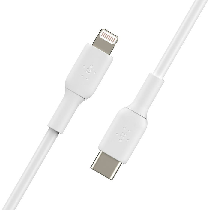Cablu USB-C la Lightning Belkin CAA003BT2MWH Alb 2 m